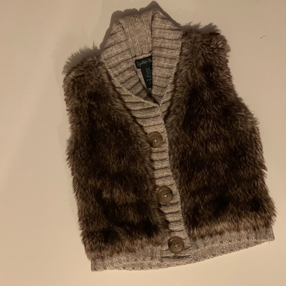 Girls vest ( fur front ) by “ Cynthia Rowley .. Size 3T